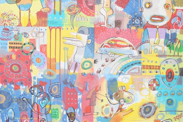 Mostra Kama Surta reúne trabalhos do artista plástico e chargista francano Renato Andrade. Obras ficarão expostas no Laboratório das Artes até o dia 10 de maio. A entrada é gratuita